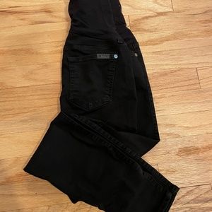 7 For All Mankind Black MATERNITY (Over Bump) Jeans  - Size 26